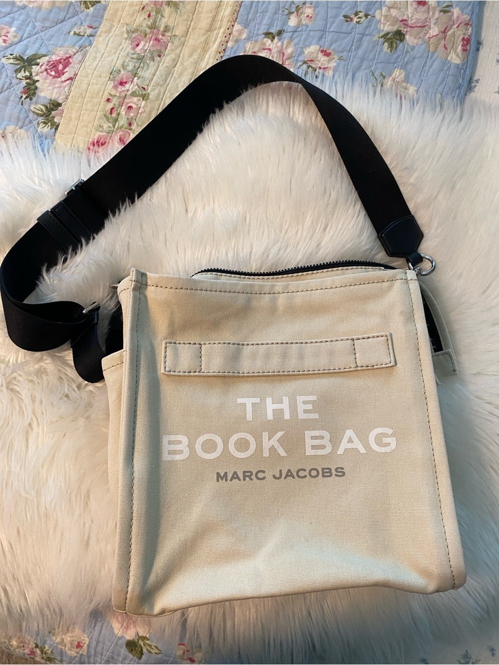 Marc Jacobs Cream Canvas Crossbody with Black Strap - Picture 12 of 15